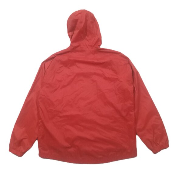 L.L. Bean Orange Rain Jacket Men Large Mesh Lined Nylon Full Zip Hooded 284386 - Picture 2 of 11